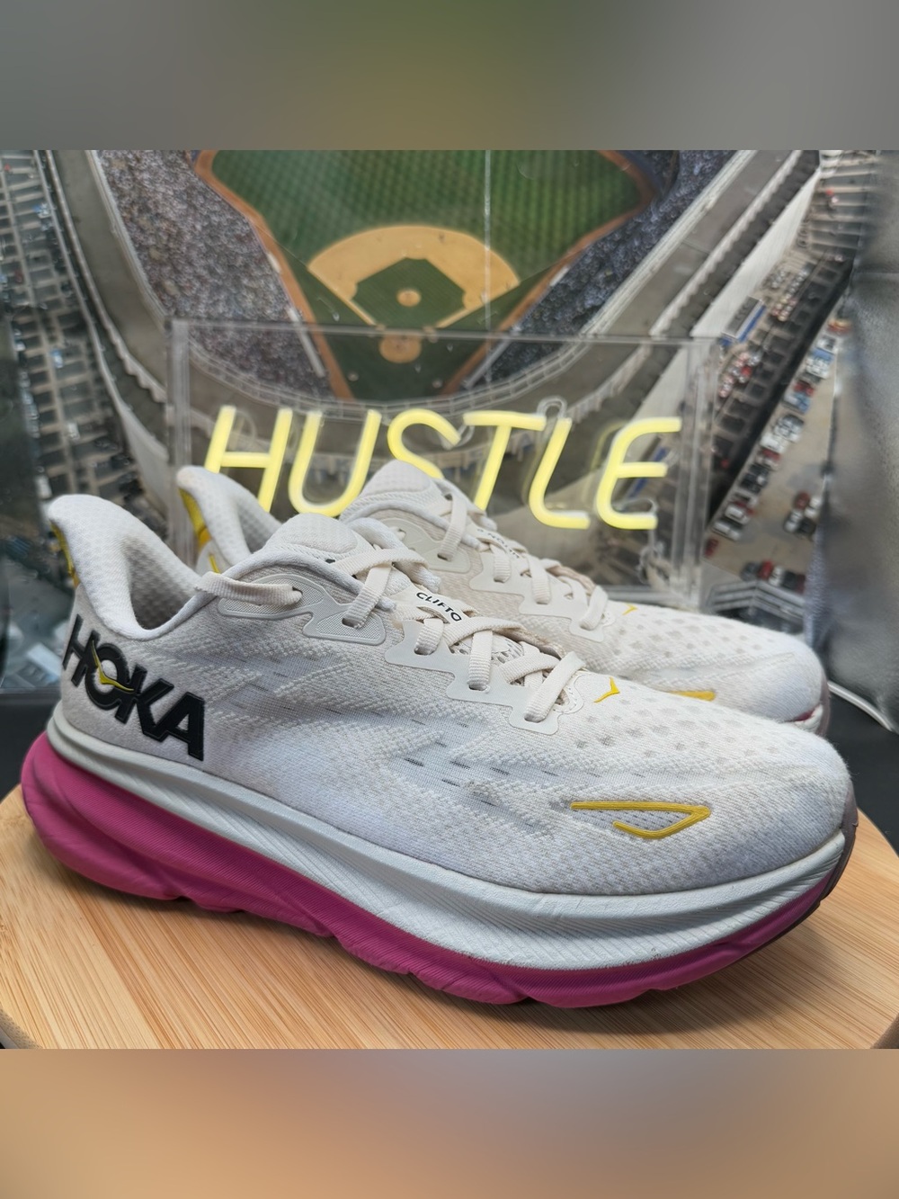HOKA One One Women’s Clifton 9 'Eggnog Blanc De Blanc' Size 8.5B
